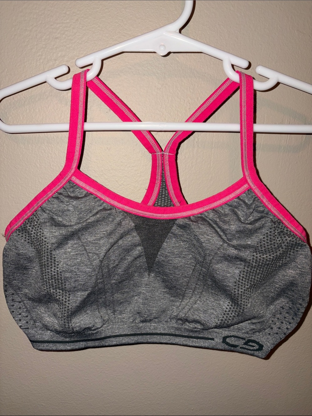 C9 by Champion Gray with Pink Trim Racerback Sports Bra